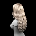 Game Movie Female Character With Golden Long Curly Hair And Black Background