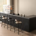Modern Cafe Bar Counter Bar Counter Workbench Bakery Display Cabinet 3d model