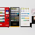 Commercial Equipment Various Vending Machines Red Black White For Beverages Snacks Retail Use