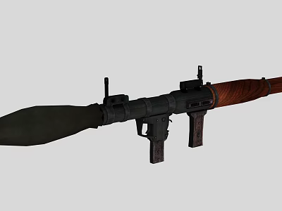 Classic Military Rifle Featuring Wooden Stock And Metal Barrel Sighting Attachments 3d model