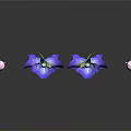 Decorative Household Accessories Featuring Blue Flowers And Pink Beaded Ornaments