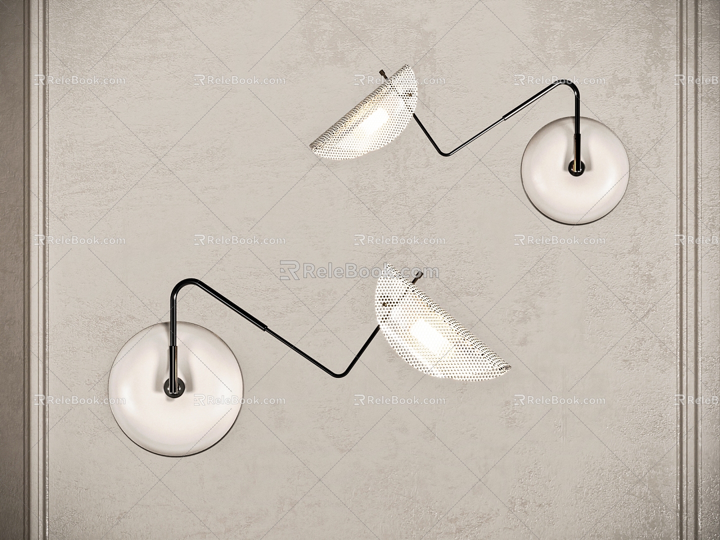 Modern glass wall lamp transparent wall lamp creative wall lamp 3d model