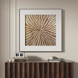 Vintage decorative painting 3d model