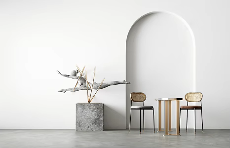 Modern leisure table and chair combination leisure table and chair 3d model