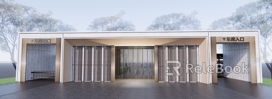 Modern Gate Prestige Atmospheric Entrance Gathouse model