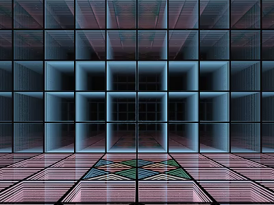 Modern Commercial Storage Equipment With Multi Layer Grid Design For Business Use 3d model