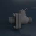 Industrial Metal Valve With Lever Handle And Threaded End Connections