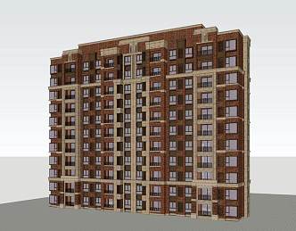 New classical high-rise residential 3d model