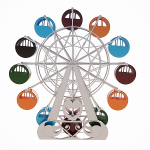 Modern Ferris Wheel 3d model