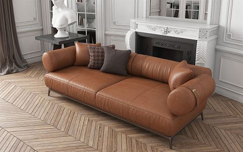 modern double sofa 3d model