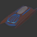 Futuristic Copper Colored Car Featuring Streamlined Design Transparent Roof Dark Background And Reflection