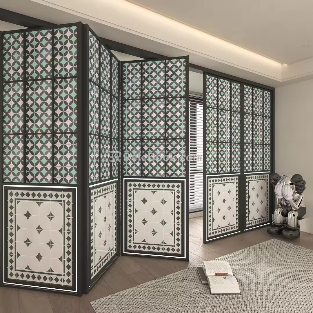 Screen partition 3d model