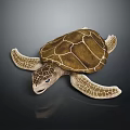 Modern Little Turtle Green Turtle Big Turtle Black Turtle 3d model