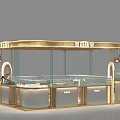 Modern Luxury Jewelry Store With Glass Display Cases And Elegant Lighting