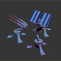 laser tower turret turntable sci-fi tower defense game tower defense sci-fi turret game turret game turret 3d model