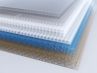Wall Paneling Design With Various Colors And Honeycomb Structure For Interior 3d model