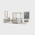 Comfortable Modern Double Sofa With Soft Cushions In Living Room
