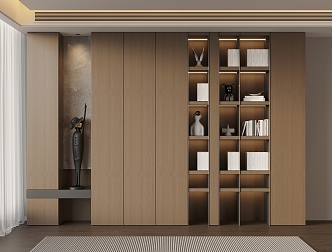 Italian Minimalist Bookcase 3d model