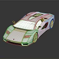 White Modern Sports Car With Sleek Aerodynamic Body And Unique Headlights