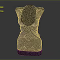 Elegant Gray Sleeveless Dress With V Neck And Ruched Waist Design