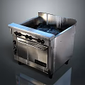 Stainless Steel Commercial Deep Fryer With Control Panel And Mobile Wheels