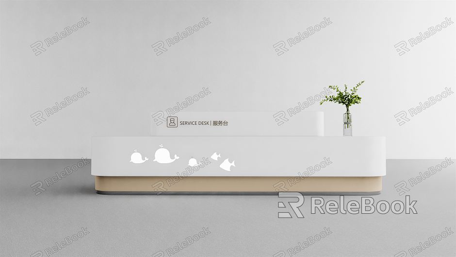 Modern reception desk model