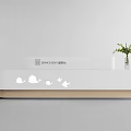 Modern reception desk 3d model