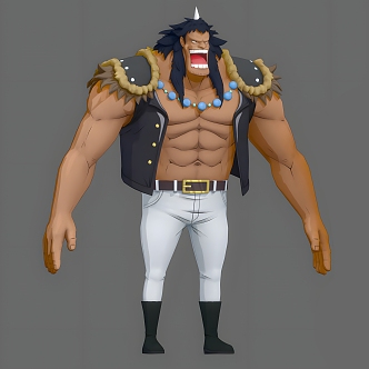 One Piece Cartoon Pirate Cartoon Animation Game One Piece Pirate Movie Thieves Beast Pirate Can Do Action 3d model