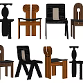 Stylish Modern Dining Chairs With Unique Backrest And Distinctive Wooden Structure Design