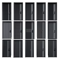 Multiple Modern Security Doors With Various Designs And Home Security Features 3d model