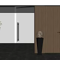 Office Partition Glass Partition Single Door Office Glass Single Door Office Glass Partition 3d model