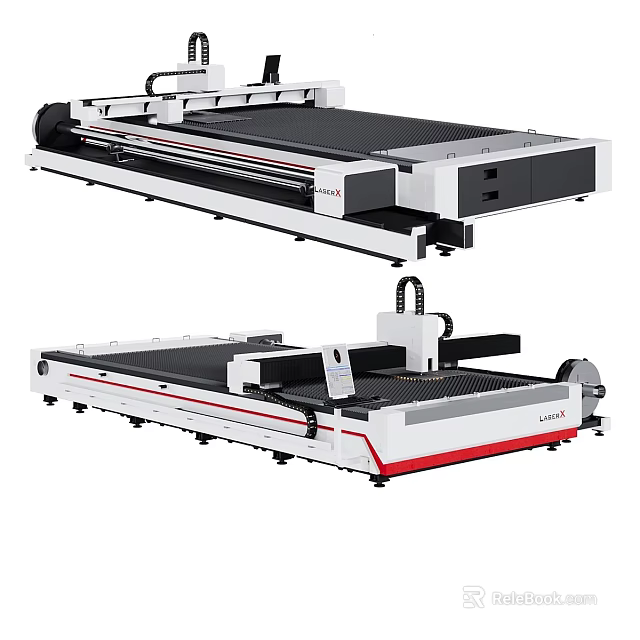 Modern High Precision Office Appliance Laser Cutting Machine With Industrial Design 3d model 