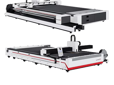 Modern High Precision Office Appliance Laser Cutting Machine With Industrial Design 3d model