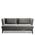 Modern Gray Sofa Interior Design With Soft Cushions And Wooden Legs