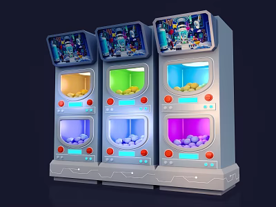 Modern Grab Doll Machine 3d model