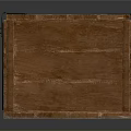 Vintage Wooden Chest With Black Metal Straps And Natural Wood Grain Surface