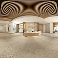 Modern Style Lobby Log Style Lobby Simple Lobby 3d model