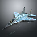 Realistic Fighter Jet Model With Camouflage Paint And Detailed Cockpit Design