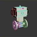 Industrial Mechanical Valve With White Metal Body Black Side Components And Flange Base
