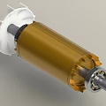 Blue Industrial Electric Motors Complete Unit And Internal Structure With Rotor
