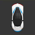 Modern Sleek Sports Car With Silver Blue Body Black Roof And Alloy Wheels