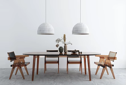 Modern Dining Table and Chair Combination Dining Table and Chair 3d model