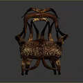 Unique Artistic Single Chair With Tentacle Like Structure And Leopard Print Cushion