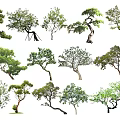 2d landscape tree modeling tree modeling tree 3d model