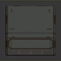 Industrial Server Cabinet With Dark Metallic Finish Stacked Structure And Red LED Strips