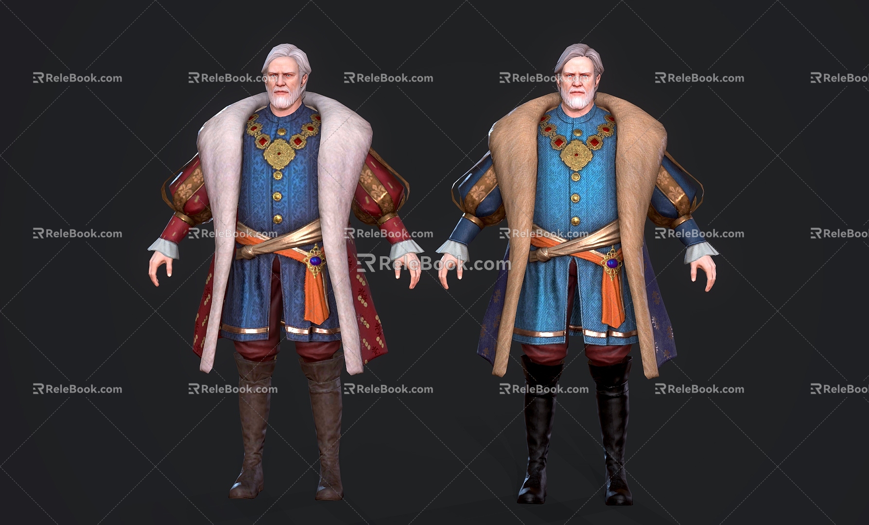 European-style European men European aristocratic cartoon men 3d model