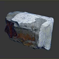 Wooden Stone Material With White And Orange Natural Rough Surface Texture