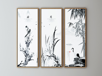 New Chinese Plant Painting Hanging Paintings model