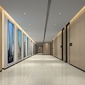 Company walkway corridor 3d model