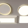Simple ceiling lamp smart square ceiling lamp round ceiling lamp 3d model